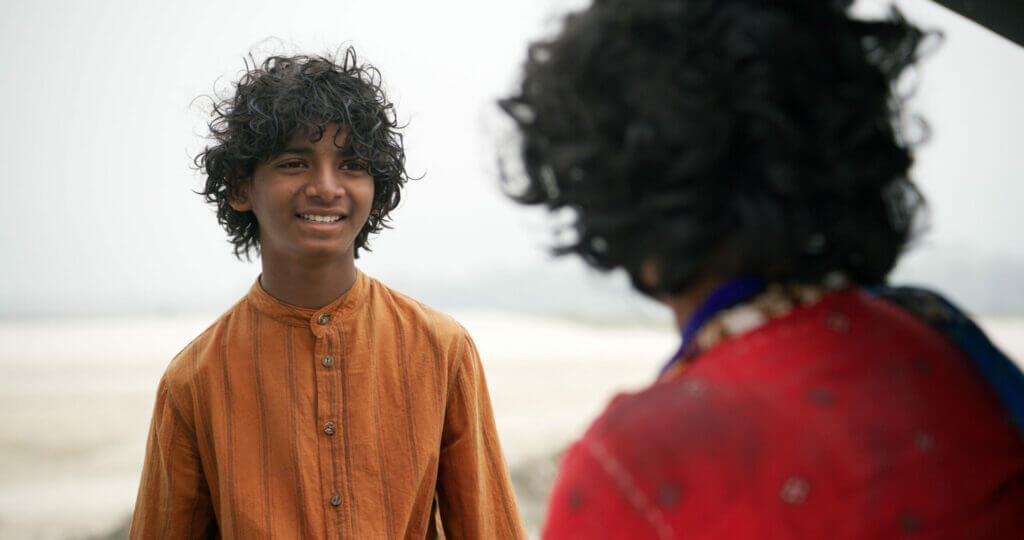 Nepal del sud. L’attore Sunny Pawar (Balmani) e Bhumika Tharu (ragazza della tribù Raute, Bechne).