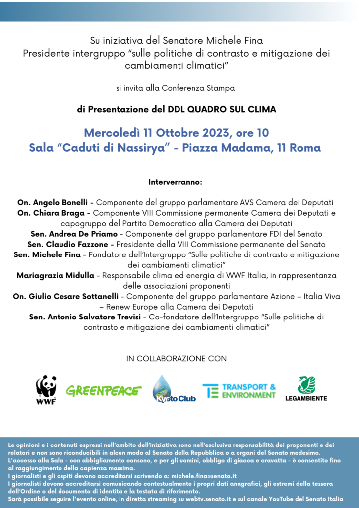 legge Clima presentazione