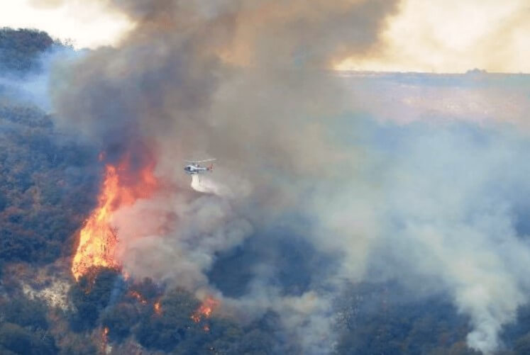 Incendio ad Astroni nel 2017