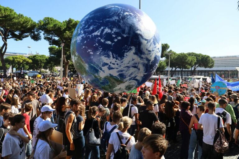Giovani manifestano per il Clima a Roma